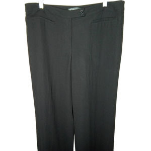 Adrianna Pappel Black Wide Leg Flat Front Dress Pants - 12
